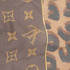 Louis Vuitton Monogram Leopard Print Silk Crepe Scarf Secondhand