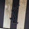 Saint Laurent Metallic Striped Fabric Monogram Kate Crossbody Secondhand