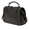 Saint Laurent Large Croc Embossed Leather Charlotte Flap Satchel Secondhand