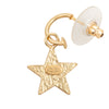 Secondhand Chanel CC Gold Plated Enamel Star Push Back Earrings