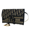 Secondhand Dior Oblique Canvas Embroidered Saddle Slim Belt Pouch