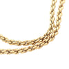 Dior Gold Plated Strass Round Pendant Necklace Secondhand