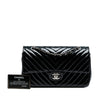 Chanel Medium Classic Chevron Patent Double Flap Secondhand