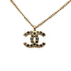 Chanel CC Gold Plated Strass Pendant Necklace Secondhand