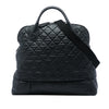 Chanel Extra Large Quilted Coated Canvas Expandable Zip Travel Bag Secondhand