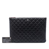 Chanel Large Quilted Lambskin O Case Clutch Secondhand