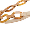 second hand Prada Tortoiseshell-Effect Resin & Leather Chain Belt 