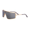 Secondhand Stella Mccartney Gold Metal Serigraphy Mask Sunglasses