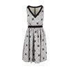 Secondhand Moschino Cheap and Chic Embroidered Stripe Cotton Midi Dress