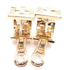Secondhand Cartier Maillon Panthere Diamond 5 Row Hoop Yellow Gold Earrings - '80s