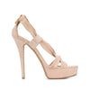 Burberry Light Pink Snakeskin High Sandals - '00s Second hand