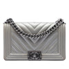 Chanel Old Medium Chevron Caviar Boy Flap Secondhand