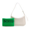 Bottega Veneta Brushed Calfskin Intrecciato Cradle Fold Over Shoulder Bag Secondhand