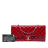 Chanel CC Quilted Patent East West Wallet On Chain Secondhand
