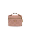 Gucci Mini GG Marmont Matelasse Calfskin Top Handle Vanity Chain Bag Secondhand