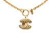 Chanel Gold Plated CC Quilted Pendant Necklace Secondhand