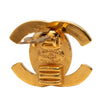 Chanel CC Gold Plated Turn Lock Clip On Earrings Secondhand