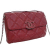 Secondhand Chanel CC Quilted Calfskin Double Stitch Hamptons Flap