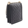 Chanel Quilted Caviar North South Boy Flap Secondhand
