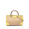 Gucci Medium Raffia Bamboo Shopper Satchel Secondhand