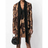 Moschino Brown Floral Pattern Wool Suit - '90s Second hand