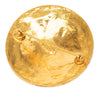 Chanel CC Gold Plated Filigree Round Brooch Secondhand