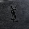 Saint Laurent Croc Embossed Leather Monogram Zip Pouch Secondhand