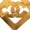 Secondhand Chanel CC Gold Plated Rhombus Diamond Brooch