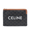 Celine Small Triomphe Coated Canvas Clutch Secondhand