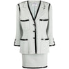 Chanel Sugar Paper Colored Wool Skirt Suit - '90s Second hand