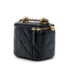 Chanel Mini CC Quilted Lambskin Pearl Crush Vanity Case With Chain Secondhand