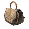 Secondhand Gucci Large GG Canvas New Bamboo Top Handle Bag