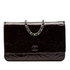 Secondhand Chanel CC Embossed Patent Camellia Wallet On Chain