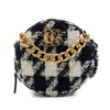Chanel Tweed 19 Round Clutch with Chain and Coin Purse Secondhand
