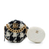 Chanel Tweed 19 Round Clutch with Chain and Coin Purse Secondhand