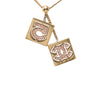 Chanel CC Gold Plated Strass No 5 Pendant Necklace Secondhand