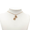 Chanel CC Gold Plated Strass No 5 Pendant Necklace Secondhand
