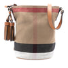 Burberry Mini Mega Check Canvas Ashby Tassel Bucket Bag Secondhand