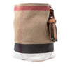 Burberry Mini Mega Check Canvas Ashby Tassel Bucket Bag Secondhand