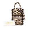 Dior Mizza Mini Embroidered Canvas Leopard Vertical Book Tote Secondhand