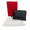 Ferragamo Embossed Calfskin Gancini Wristlet Pouch Secondhand