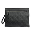 Ferragamo Embossed Calfskin Gancini Wristlet Pouch Secondhand