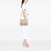 Prada Small Canvas and City Calf Stitch Galleria Double Zip Satchel Secondhand