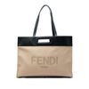 Fendi Canvas Logo Cut Out Handle Shopper Tote Secondhand