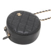 Chanel CC Quilted Caviar Round Clutch With Chain Secondhand