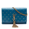 Saint Laurent Calfskin Star Print Classic Monogram Kate Tassel Wallet on Chain Secondhand