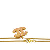 Chanel CC Gold Plated Rhinestone Pendant Necklace Secondhand