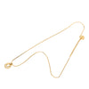 Dior Gold Plated and Strass Oval Pendant Necklace Secondhand