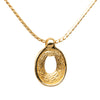 Dior Gold Plated and Strass Oval Pendant Necklace Secondhand