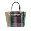 Marni PVC Glossy Grip Striped Tote Secondhand